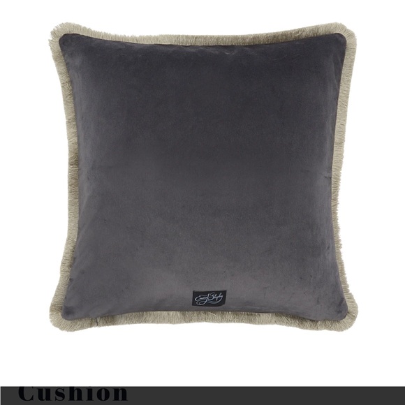Luxury Velvet Cushion - Blue and Gold - Picture 2 of 4